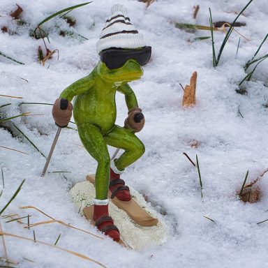 Flott auf den Skiern unterwegs