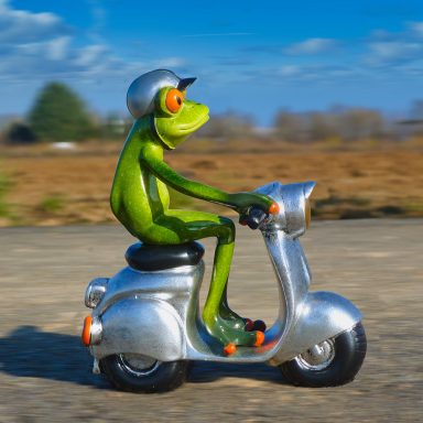 Robert auf der Vespa